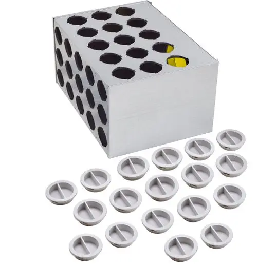 Verteilerbox von Fränkische mit mehreren Zugängen, um Luftströme zu leiten. Dazu gehören runde Abdeckungen mit Spalten zur Regulierung des Luftstroms.